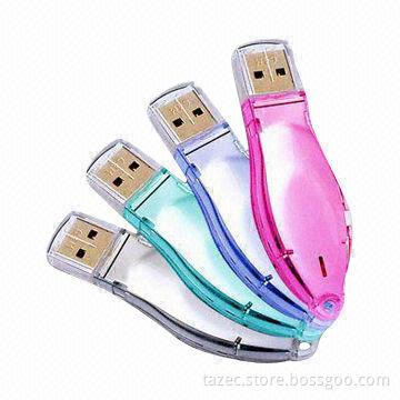 Portable Keychain USB Flash Drives with USB2.0 Interface and CE and RoHS Marks